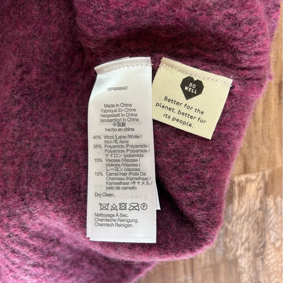 Madewell Belfiore Ribbed Pullover Sweater Wool and Camel Hair Sweater - Picture 7 of 8